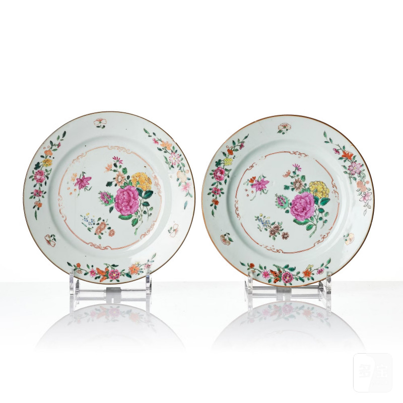 A set of 12 famille rose dishes, - 图6